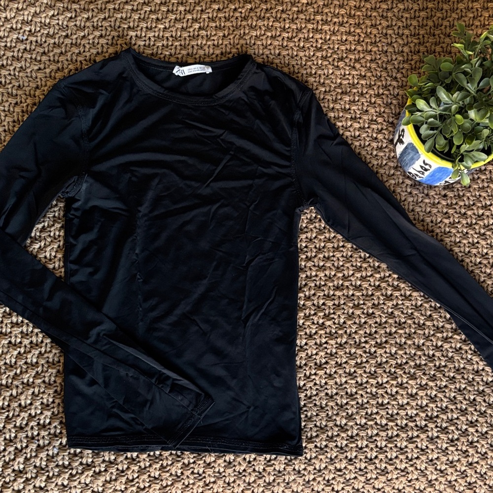 Zara Black Long Sleeve Top